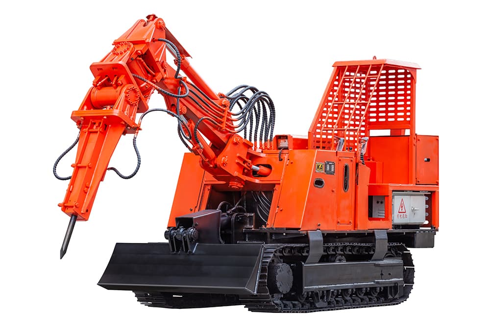 Crawler scaling machine used to review boom and roadway envelope